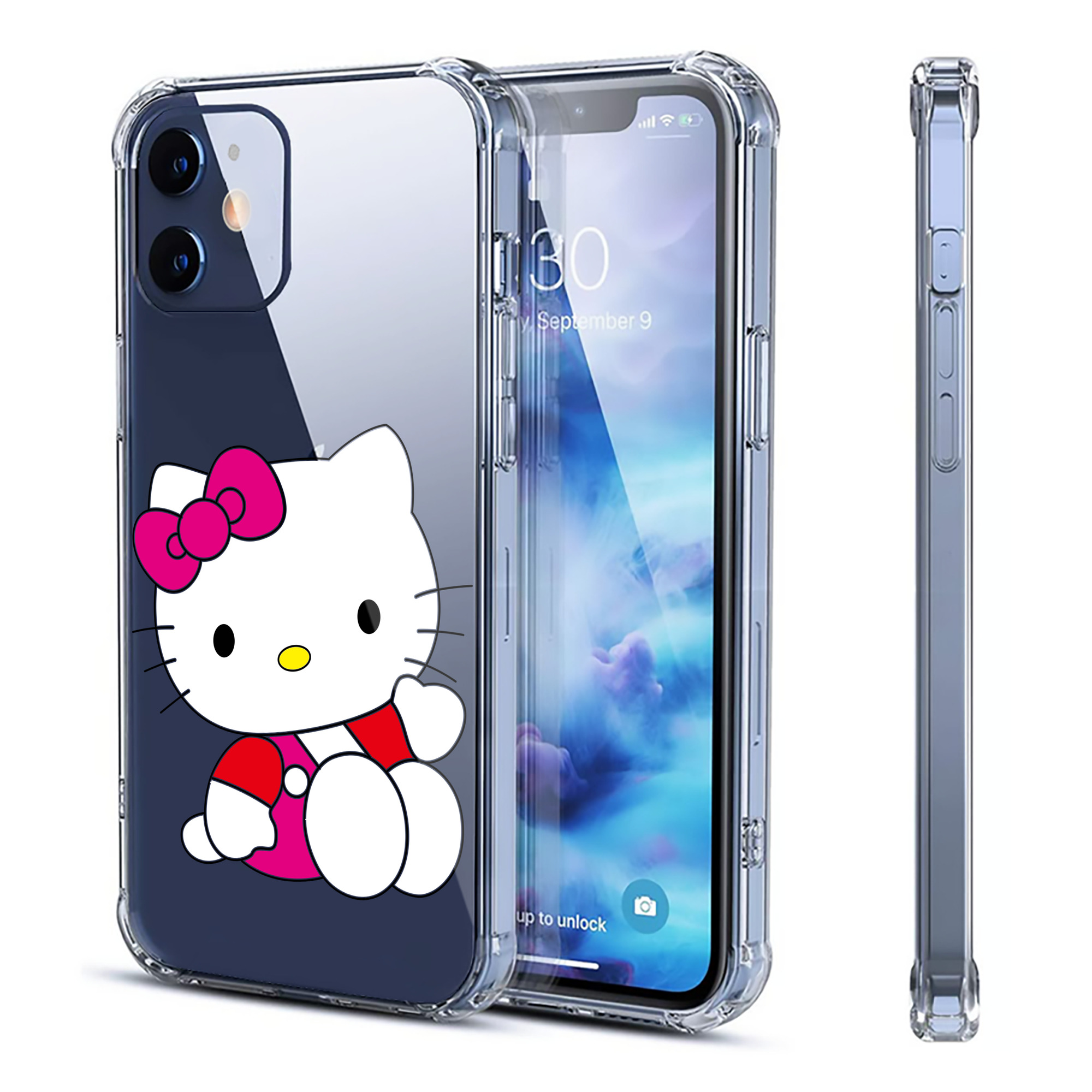 （画像用） Hello Kitty ハローキティ 【iPhone 12シリーズ対応】透明スマホケース（クリアソフトケース）